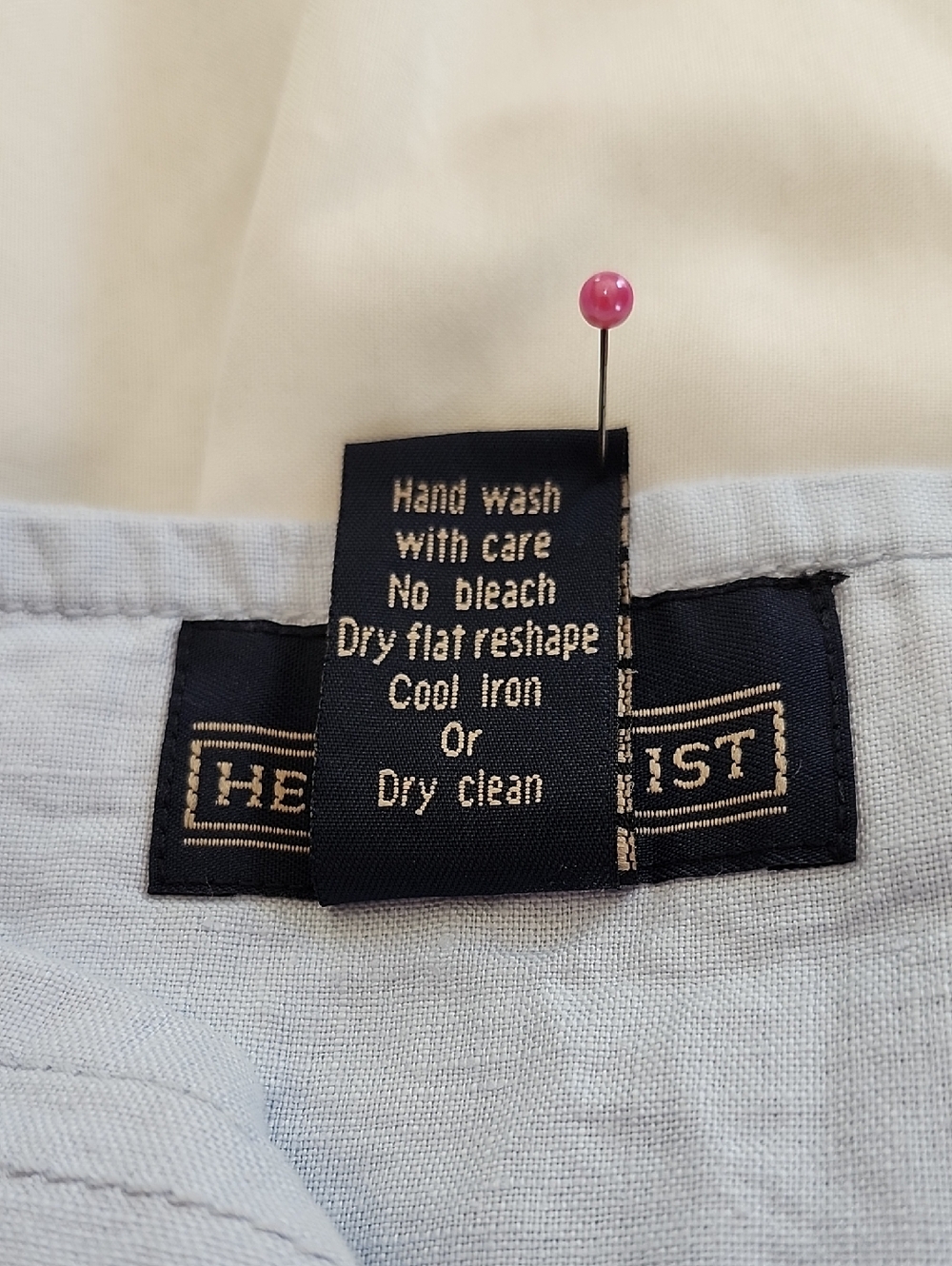 Herman Geist Linen A-line Skirt In Baby Blue - Picture 7 of 9